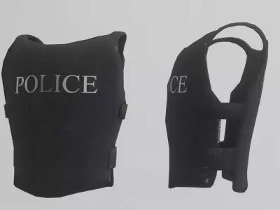 BulletProof Police Vest Low poly PBR Low-poly 3D model