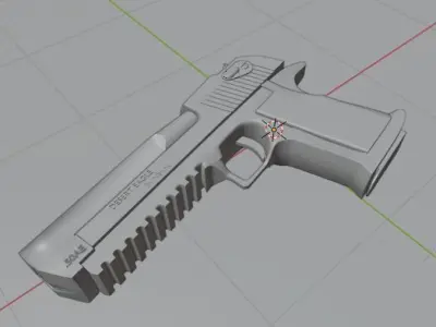 Gold Desert Eagle 3D model