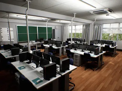 Japanese School - Full environment 3D model