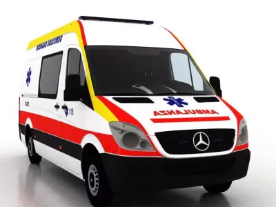 Mercedes Benz Sprinter L2H2 2009 Italy Ambulance 3D model