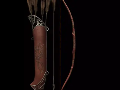Ancient Arrow in weapon  Low-poly 3D model