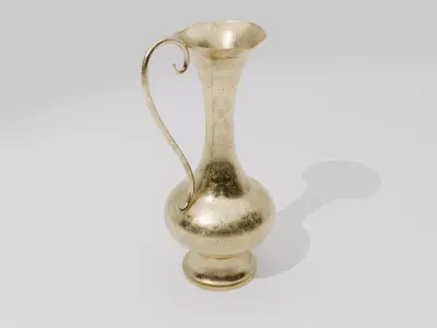 Antique Brass Pitcher Low-poly 3D model