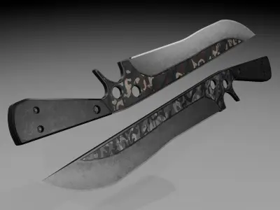 Stylized Military Knife Low-poly 3D model