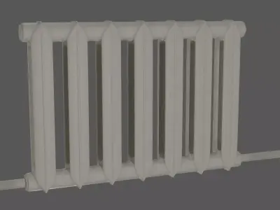 Radiator 3D Model with High-Quality Topology Low-poly 3D model