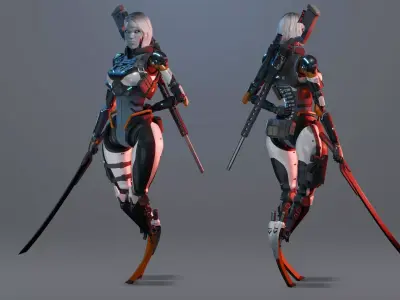 Military bot 3D model