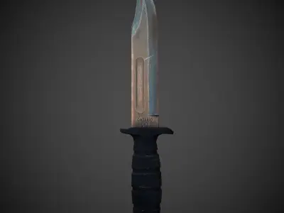 Military Knife PBR Low Poly Low-poly 3D model