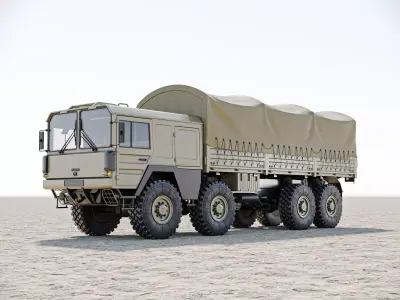 MAN KAT1 8x8 Military Truck Canvas Covered 3D model