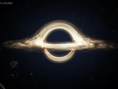  Gargantua Black Hole Accretion Disk Animated For Blender 