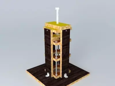 Lifting system for table Router 3D model