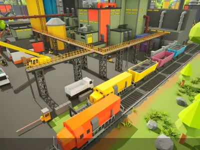Poly Industrial Pack 01 Low-poly 3D model