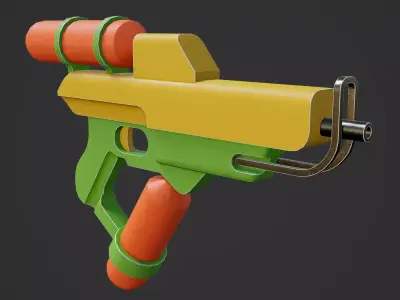 Water Gun Weapon Low-poly 3D model