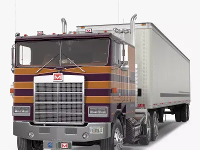 Marmon 110P Truck with Trailer 3D model