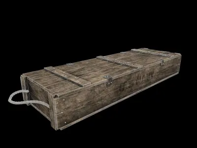 WW2 Wooden Crates Low-poly 3D model