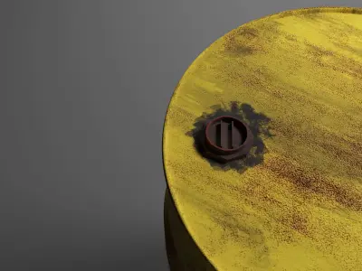 Rusty Oil Barrel 3D model