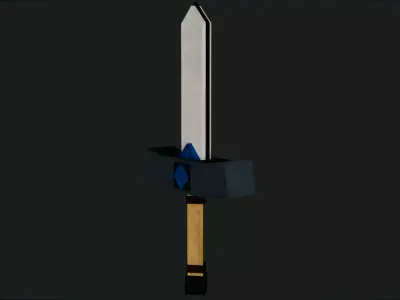 Minecraft Weapons Pack for Blender Low-poly 3D model