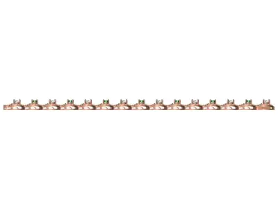 Antique Designer Green Diamond Tennis Bracelet 3D print model