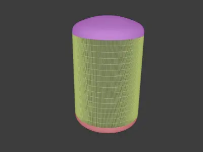 Cylindrical Vessel  Free low-poly 3D model