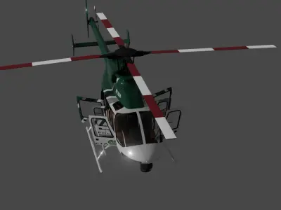 helicopter police colombian Low-poly 3D model