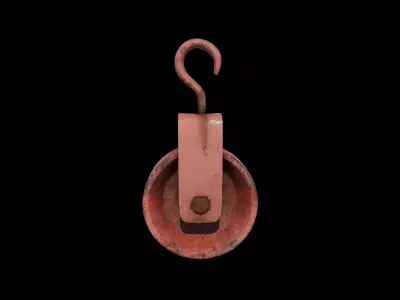 Old pulley 3D model