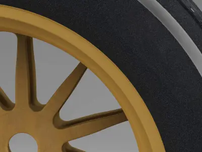 18 inches medium rear tyre Low-poly 3D model
