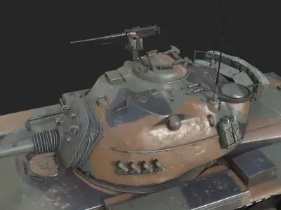 3 coatings of Taiwan CM11 M48H Brave Tiger Main Battle Tank Low-poly 3D model