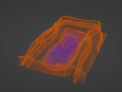  water storage facility Low-poly 3D model