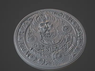 Suleiman the Magnificent Medallion 3D print model