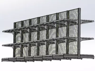 Storage Rack - Racking System - Industrial Shelving 3D model 01 3D model