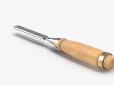 Straight chisel 12mm 3D model