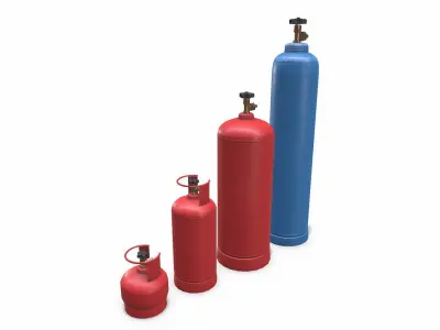 Gas cylinders Low-poly PBR Low-poly 3D model
