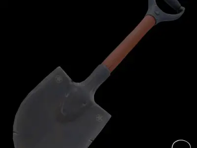 Stylized Shovel Pbr Low-poly 3D model