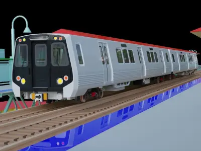 Metro scene 3D model purchase