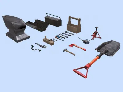 tools Free low-poly 3D model