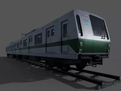 Japan Train Takyo metro subway 6000  Low-poly 3D model