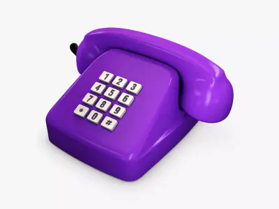 Retro Telephone M 3 3D model