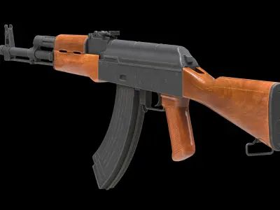 AKM Low Poly ak - rifle Low-poly 3D model