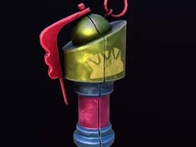 Stylize Grenade Low-poly 3D model