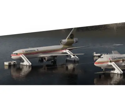 Boeing 747-100 and DC-10-10 3D model