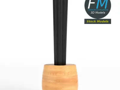 Barber brush 1 3D model