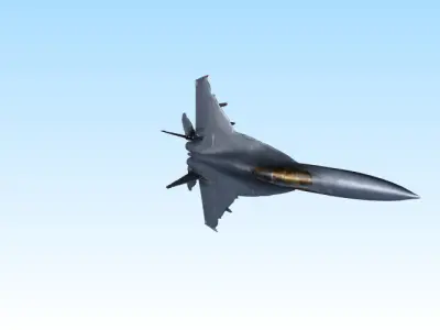 Stealth Fighter Jet Breaking the Sound Barrier 3D model