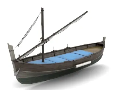 Fishing Boat 05 Low-poly 3D model