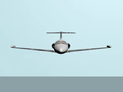 Jet ve ucak Low-poly 3D model