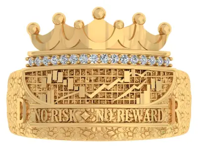 No Risk No Reward Ring 3D print model