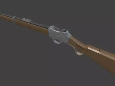 Martini Henry Rifle  Low Poly Game Ready 19th Century Free low-poly 3D model