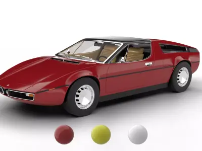 Maserati Bora 1972 3d model 3D model