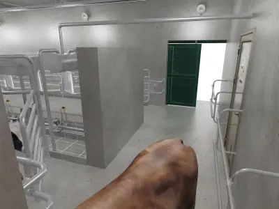 Milking Parlor 2 Green 3D model