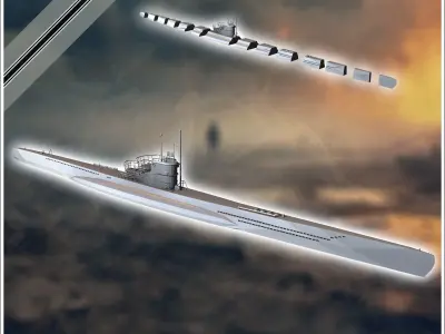 German submarines Unterseeboot U-Boot Uboat type VII C41 1 - Ger 3D print model