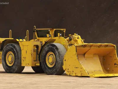 Mining Loader Dirty Rigged for Maya 3D model