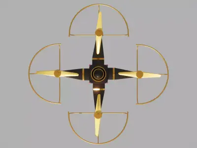 Premium Quadrotor Drone Low-poly 3D model