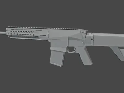 Milli Piyade Tufegi MPT76 Low Poly - Free Model Free low-poly 3D model